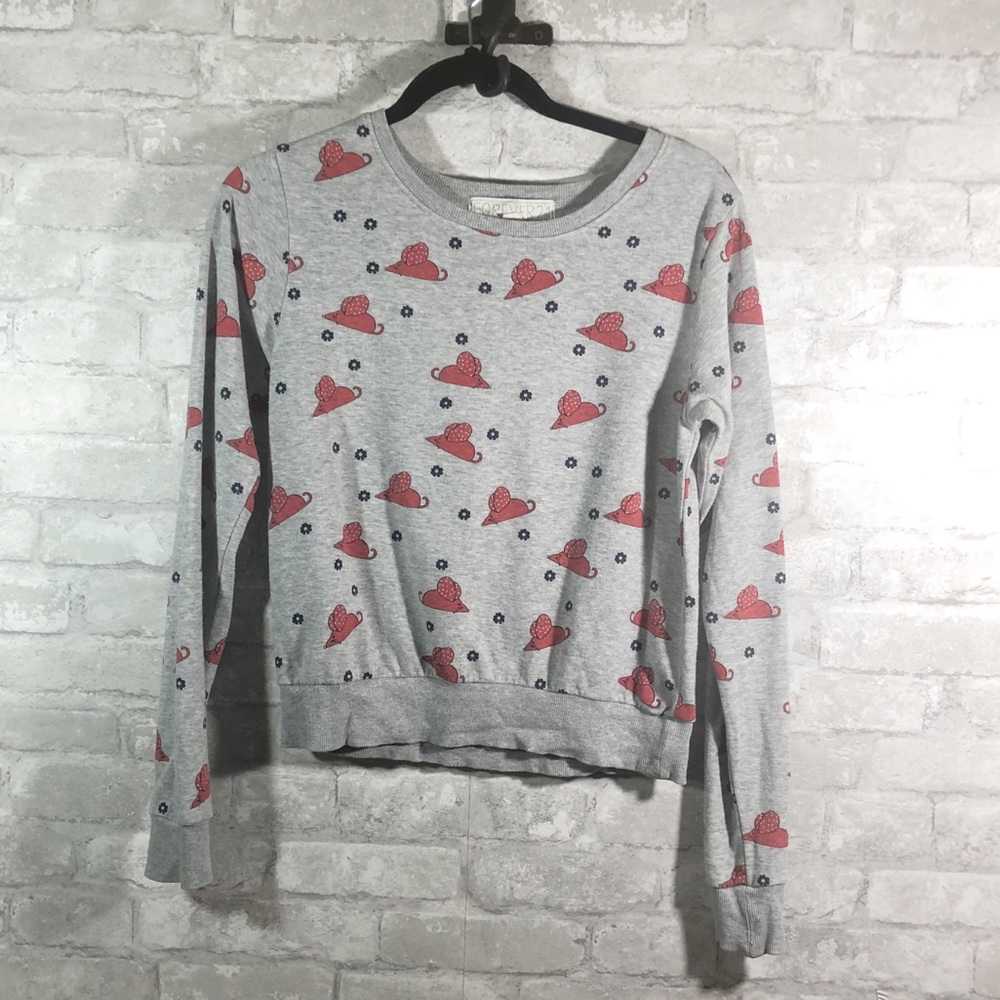 Forever 21 Gray Mouse Sweater